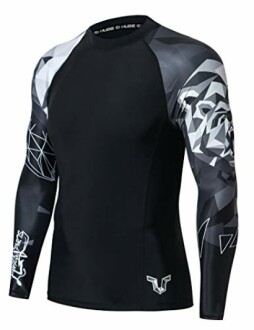 HUGE SPORTS Wildling Series UV Protection Quick Dry Compression Rash Guard Review
